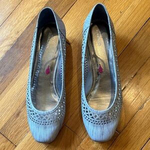 Ros Hommerson Metallic Silver Flats